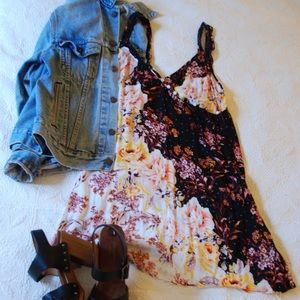 Free People Floral Stitch Dress